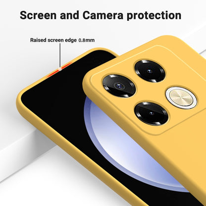 For Infinix Note 40 Pro 4G Solid Color Liquid Silicone Dropproof Full Coverage Protective Case(Yellow) - Infinix Cases by PMC Jewellery | Online Shopping South Africa | PMC Jewellery | Buy Now Pay Later Mobicred