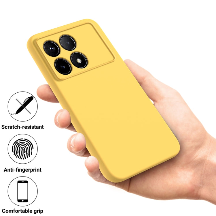 For Xiaomi Poco X6 Pro 5G/Redmi K70E Solid Color Liquid Silicone Dropproof Full Coverage Phone Case(Yellow) - K70E Cases by PMC Jewellery | Online Shopping South Africa | PMC Jewellery | Buy Now Pay Later Mobicred