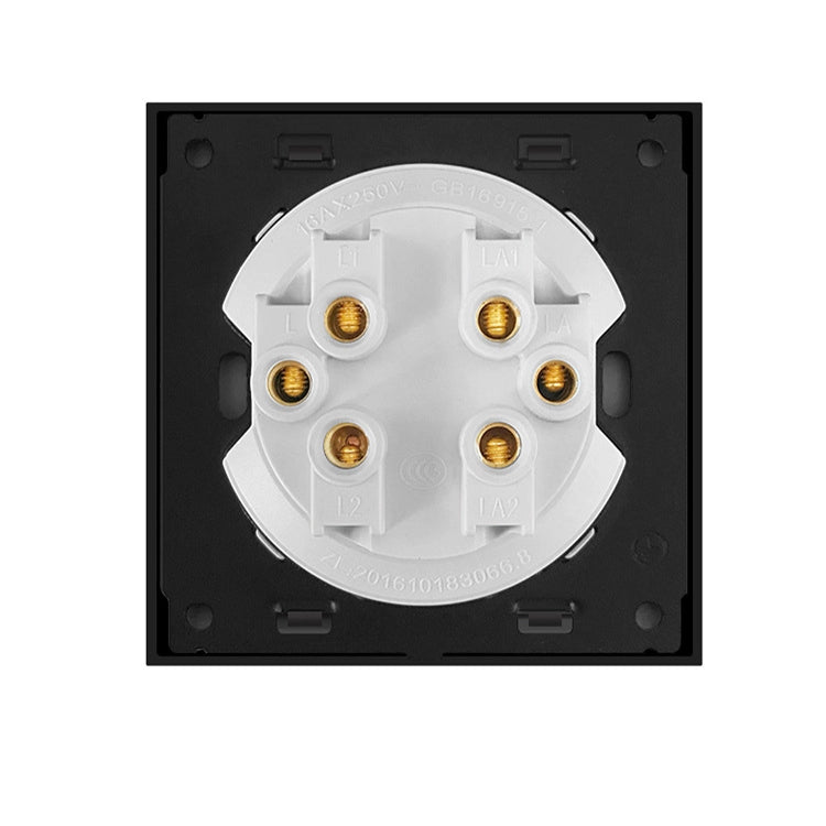 86mm Round LED Tempered Glass Switch Panel, Gray Round Glass, Style:Telephone Socket - Switch by PMC TechLife | Online Shopping South Africa | PMC TechLife | Buy Now Pay Later Mobicred