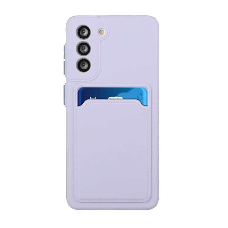 For Samsung Galaxy S24+ / S25+ Card Slot Design Shockproof TPU Phone Case(Purple) - Galaxy S24+ 5G Cases by PMC Jewellery | Online Shopping South Africa | PMC Jewellery | Buy Now Pay Later Mobicred