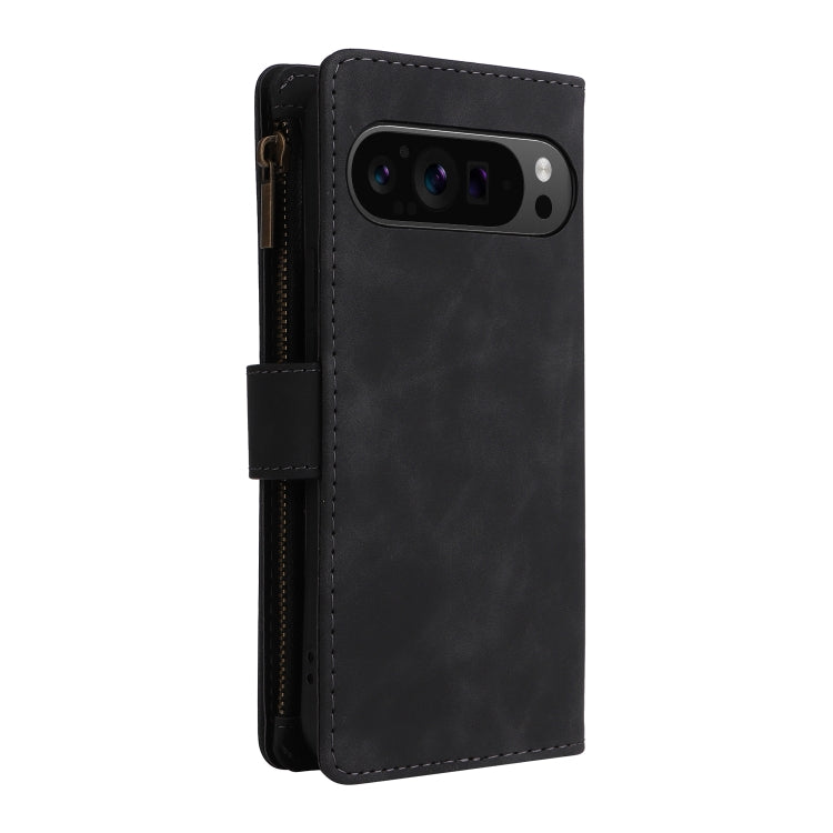 For Google Pixel 9 Pro Multifunctional Multi-Card Wallet Phone Leather Case(Black) - Google Cases by PMC Jewellery | Online Shopping South Africa | PMC Jewellery | Buy Now Pay Later Mobicred