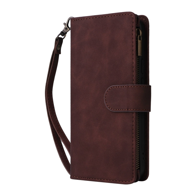 For Google Pixel 9 Multifunctional Multi-Card Wallet Phone Leather Case(Coffee) - Google Cases by PMC TechLife | Online Shopping South Africa | PMC TechLife | Buy Now Pay Later Mobicred