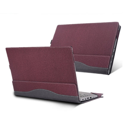 For Lenovo V14 G2 ALC / ITL / IJL Laptop Leather Anti-Fall Protective Case(Wine Red) - 14.1 inch by PMC Jewellery | Online Shopping South Africa | PMC Jewellery | Buy Now Pay Later Mobicred