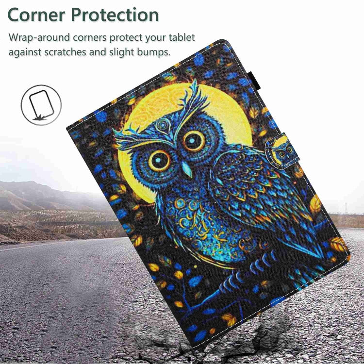 For iPad 11 Pro 2024 / 2020 / Air 4 10.9 Painted Pattern Stitching Smart Leather Tablet Case(Moonlight Eagle) - iPad Air (2022) / (2020) 10.9 Cases by PMC Jewellery | Online Shopping South Africa | PMC Jewellery | Buy Now Pay Later Mobicred