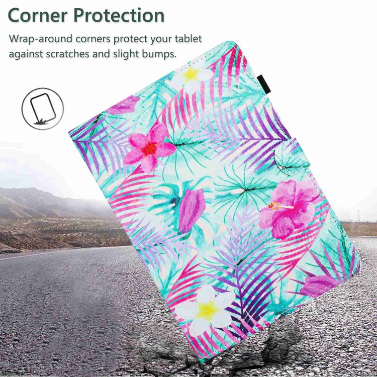 For iPad 11 Pro 2024 / 2020 / Air 4 10.9 Painted Pattern Stitching Smart Leather Tablet Case(Bougainvillea) - iPad Air (2022) / (2020) 10.9 Cases by PMC TechLife | Online Shopping South Africa | PMC TechLife | Buy Now Pay Later Mobicred