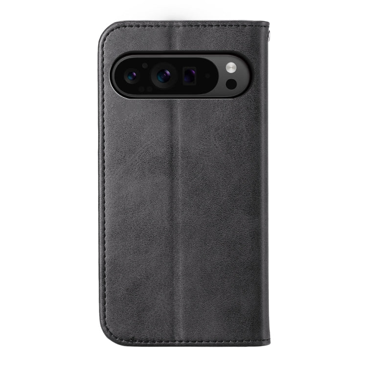 For Google Pixel 9 Pro Cubic Grid Calf Texture Magnetic Leather Phone Case(Black) - Google Cases by PMC Jewellery | Online Shopping South Africa | PMC Jewellery | Buy Now Pay Later Mobicred