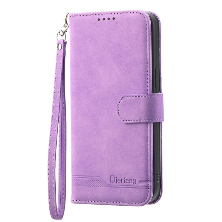 For Google Pixel 9 Pro Dierfeng Dream Line TPU + PU Leather Phone Case(Purple) - Google Cases by PMC Jewellery | Online Shopping South Africa | PMC Jewellery | Buy Now Pay Later Mobicred