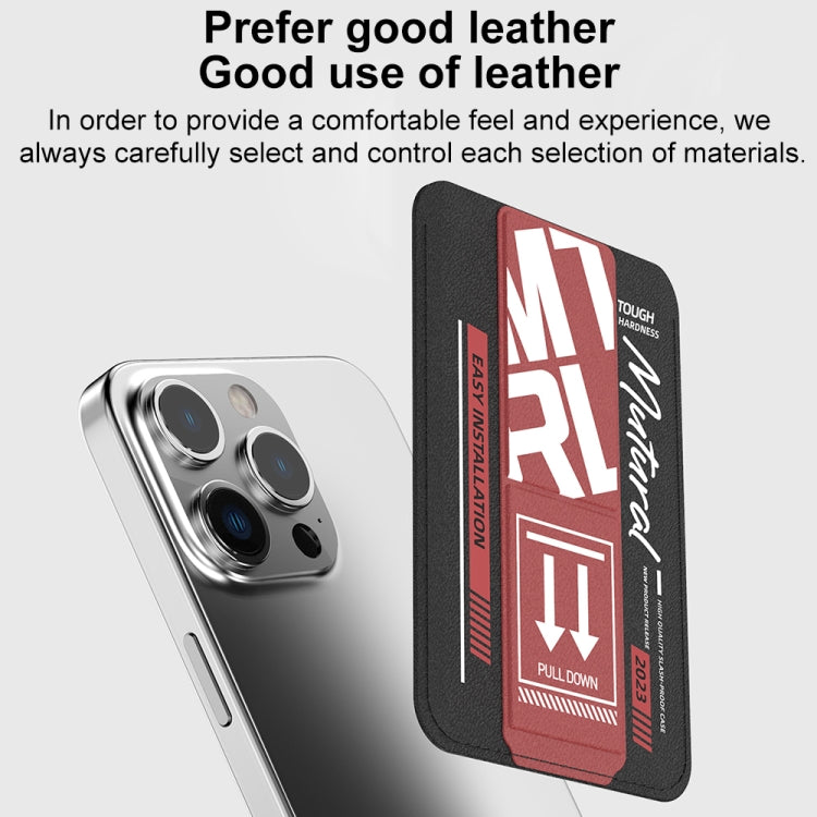 For iPhone 15 Pro Max mutural Chuncai Series Magnetic Holder Card Slot(Black Red) - iPhone 15 Pro Max Cases by Mutural | Online Shopping South Africa | PMC Jewellery | Buy Now Pay Later Mobicred