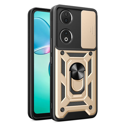 For Honor 90 5G Sliding Camera Cover Design TPU+PC Phone Case(Gold) - Honor Cases by PMC Jewellery | Online Shopping South Africa | PMC Jewellery | Buy Now Pay Later Mobicred