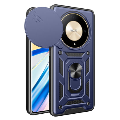 For Honor X9b Sliding Camera Cover Design TPU+PC Phone Case(Blue) - Honor Cases by PMC Jewellery | Online Shopping South Africa | PMC Jewellery | Buy Now Pay Later Mobicred