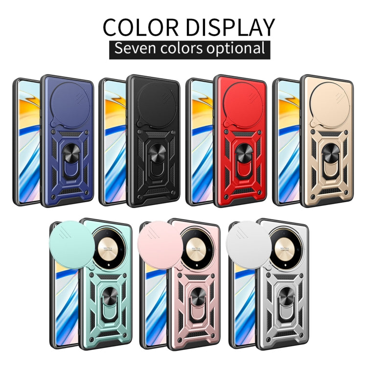 For Honor X9b Sliding Camera Cover Design TPU+PC Phone Case(Blue) - Honor Cases by PMC TechLife | Online Shopping South Africa | PMC TechLife | Buy Now Pay Later Mobicred