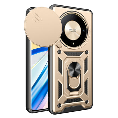 For Honor X9b Sliding Camera Cover Design TPU+PC Phone Case(Gold) - Honor Cases by PMC Jewellery | Online Shopping South Africa | PMC Jewellery | Buy Now Pay Later Mobicred