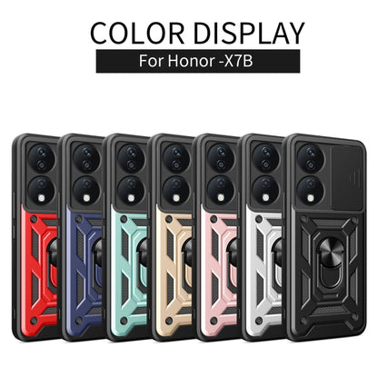 For Honor X7b Sliding Camera Cover Design TPU+PC Phone Case(Black) - Honor Cases by PMC Jewellery | Online Shopping South Africa | PMC Jewellery | Buy Now Pay Later Mobicred