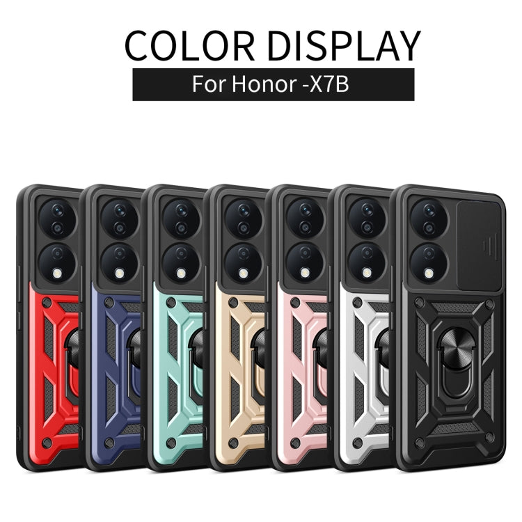 For Honor X7b Sliding Camera Cover Design TPU+PC Phone Case(Rose Gold) - Honor Cases by PMC TechLife | Online Shopping South Africa | PMC TechLife | Buy Now Pay Later Mobicred