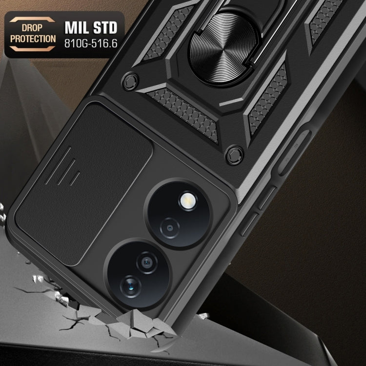 For Honor X7b Sliding Camera Cover Design TPU+PC Phone Case(Rose Gold) - Honor Cases by PMC TechLife | Online Shopping South Africa | PMC TechLife | Buy Now Pay Later Mobicred