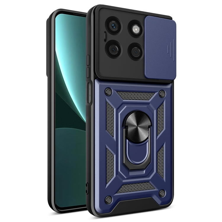 For Honor X8b Sliding Camera Cover Design TPU+PC Phone Case(Blue) - Honor Cases by PMC Jewellery | Online Shopping South Africa | PMC Jewellery | Buy Now Pay Later Mobicred