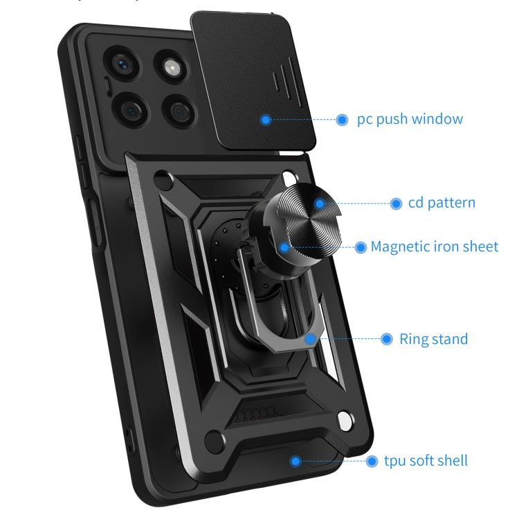 For Honor X8b Sliding Camera Cover Design TPU+PC Phone Case(Blue) - Honor Cases by PMC Jewellery | Online Shopping South Africa | PMC Jewellery | Buy Now Pay Later Mobicred