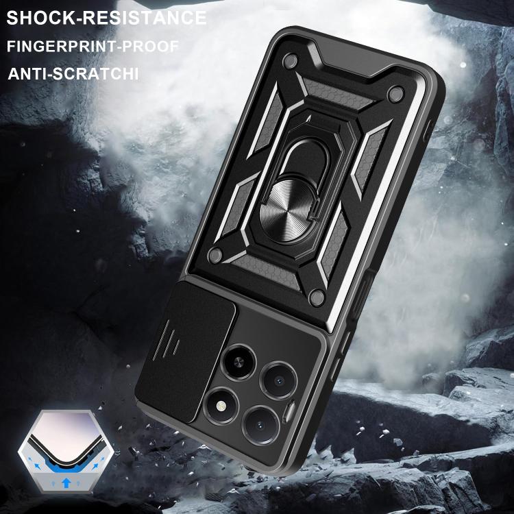 For Honor X5b Plus Sliding Camera Cover Design TPU+PC Phone Case(Silver) - free shipping - PMC TechLife - Order now!