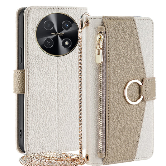 For Huawei nova 12i 4G Crossbody Litchi Texture Leather Phone Case(White) - Huawei Cases by PMC Jewellery | Online Shopping South Africa | PMC Jewellery | Buy Now Pay Later Mobicred