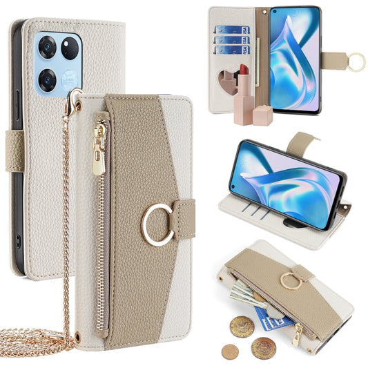 For OnePlus Ace Racing Crossbody Litchi Texture Leather Phone Case(White) - OnePlus Cases by PMC Jewellery | Online Shopping South Africa | PMC Jewellery | Buy Now Pay Later Mobicred