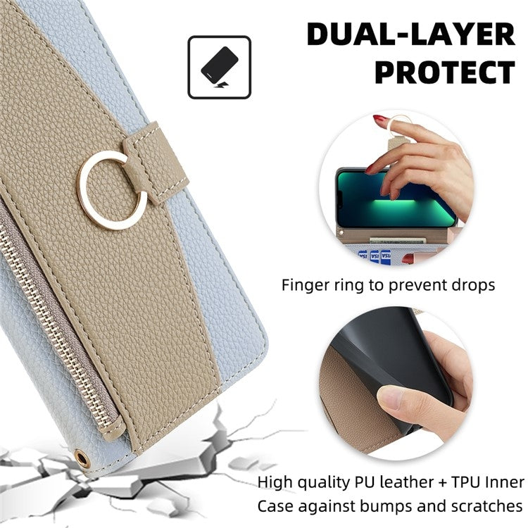 For OnePlus ACE / 10R Crossbody Litchi Texture Leather Phone Case(Blue) - OnePlus Cases by PMC TechLife | Online Shopping South Africa | PMC TechLife | Buy Now Pay Later Mobicred
