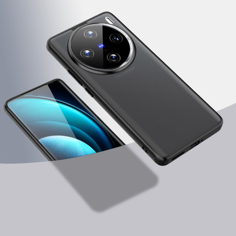 For vivo X100 Armor Clear TPU Hybrid PC Phone Case(Matte Black) - X100 Cases by PMC Jewellery | Online Shopping South Africa | PMC Jewellery | Buy Now Pay Later Mobicred