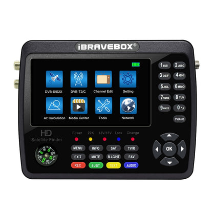 iBRAVEBOX V10 Finder Pro+ 4.3 inch Display Digital Satellite Meter Signal Finder, Support DVB-S/S2/S2X/T/T2/C AHD, Plug Type:AU Plug(Black) - Satellite Finder by PMC Jewellery | Online Shopping South Africa | PMC Jewellery | Buy Now Pay Later Mobicred