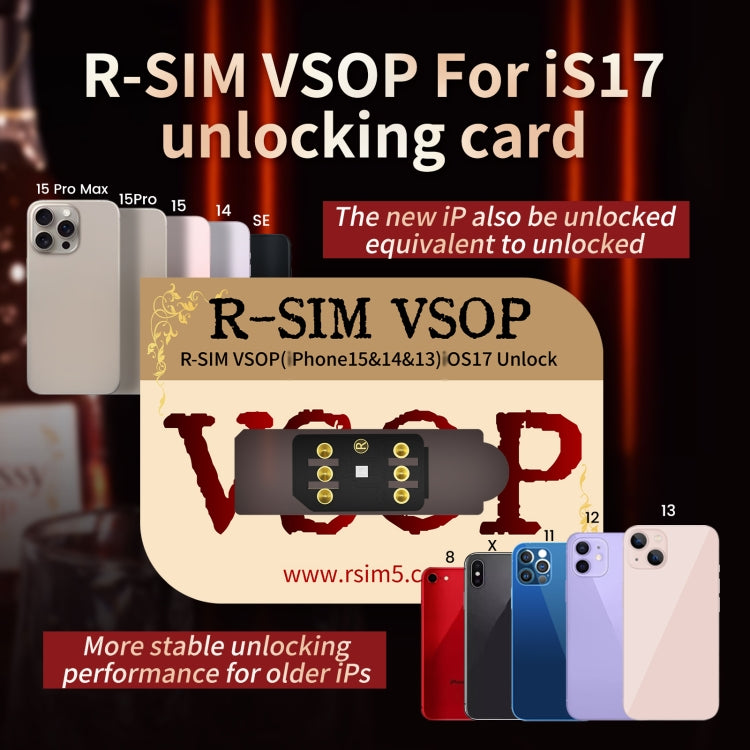 R-SIM VSOP Unlocking Card Sticker For iOS17 System Unlocking - Unlock SIM Card by PMC Jewellery | Online Shopping South Africa | PMC Jewellery