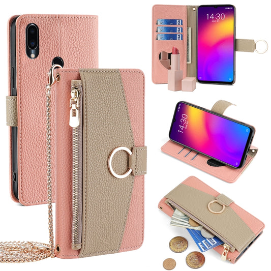 For Meizu Note 9 Crossbody Litchi Texture Leather Phone Case(Pink) - Meizu by PMC Jewellery | Online Shopping South Africa | PMC Jewellery | Buy Now Pay Later Mobicred