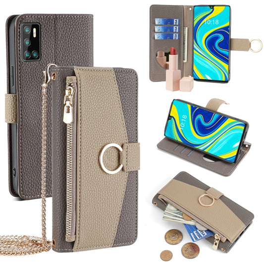 For Cubot P40 Crossbody Litchi Texture Leather Phone Case(Grey) - More Brand by PMC Jewellery | Online Shopping South Africa | PMC Jewellery | Buy Now Pay Later Mobicred