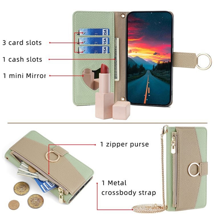 For Google Pixel 9 Crossbody Litchi Texture Leather Phone Case(Green) - Google Cases by PMC TechLife | Online Shopping South Africa | PMC TechLife | Buy Now Pay Later Mobicred