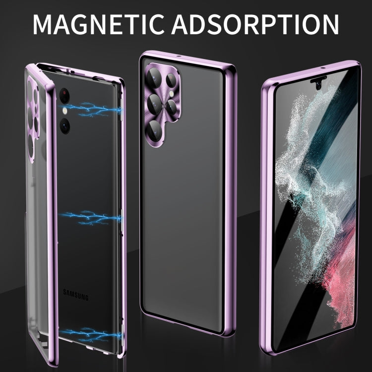 For Samsung Galaxy S24 Ultra 5G HD Full Cover Magnetic Metal Tempered Glass Phone Case(Green) - Galaxy S24 Ultra 5G Cases by PMC Jewellery | Online Shopping South Africa | PMC Jewellery | Buy Now Pay Later Mobicred