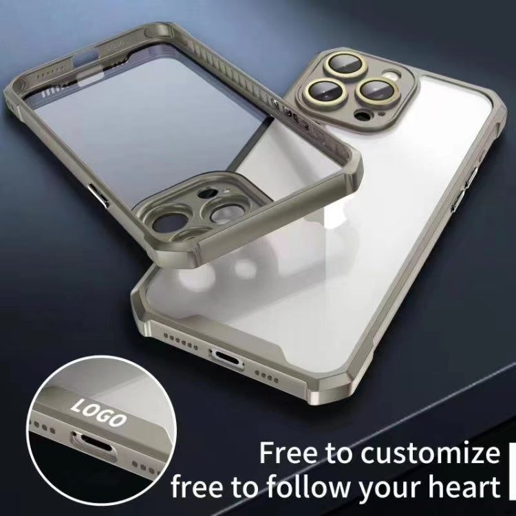 For iPhone 16 Pro Shockproof Acrylic Phone Case with Lens Glass Film(Grey) - iPhone 16 Pro Cases by PMC Jewellery | Online Shopping South Africa | PMC Jewellery | Buy Now Pay Later Mobicred