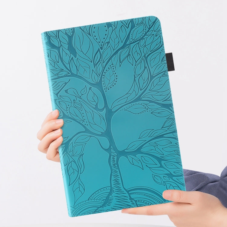 For Lenovo Tab P12 /Xiaoxin Pad Pro 12.7 Life Tree Series Horizontal Flip Leather Tablet Case(Lake Blue) - Lenovo by PMC Jewellery | Online Shopping South Africa | PMC Jewellery