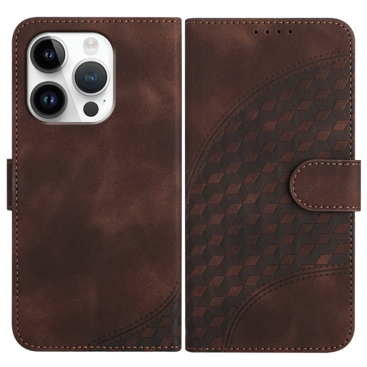 For iPhone 16 Pro YX0060 Elephant Head Embossed Phone Leather Case with Lanyard(Coffee) - iPhone 16 Pro Cases by PMC Jewellery | Online Shopping South Africa | PMC Jewellery | Buy Now Pay Later Mobicred