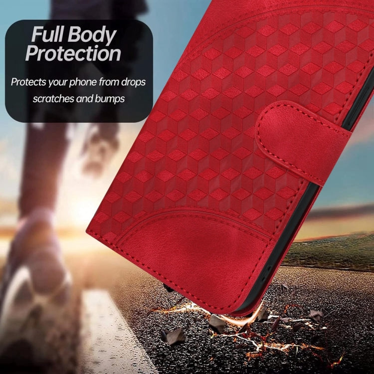 For iPhone 16 YX0060 Elephant Head Embossed Phone Leather Case with Lanyard(Red) - iPhone 16 Cases by PMC TechLife | Online Shopping South Africa | PMC TechLife | Buy Now Pay Later Mobicred