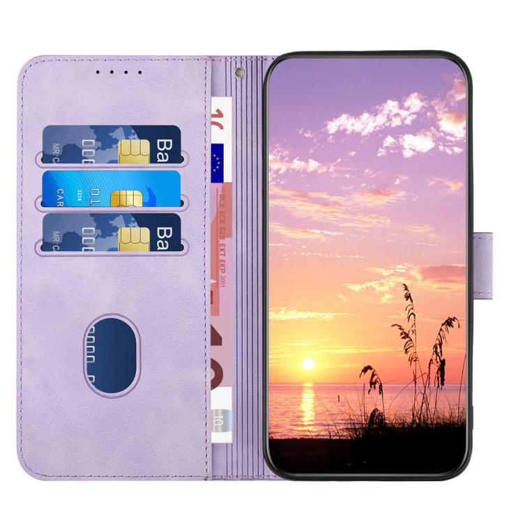 For iPhone 17 YX0060 Elephant Head Embossed Phone Leather Case with Lanyard(Light Purple) - free shipping - PMc TechLife - Order now!