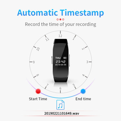 JNN D5 HD Noise Reduction Smart Recording Electronic Bracelet, Capacity:32GB - Recording Pen by JNN | Online Shopping South Africa | PMC Jewellery | Buy Now Pay Later Mobicred