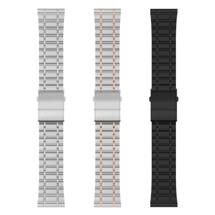 20mm Universal Dual Press Buckle Five-bead Stainless Steel Watch Band(Silver) - free shipping - PMC TechLife - Order now!