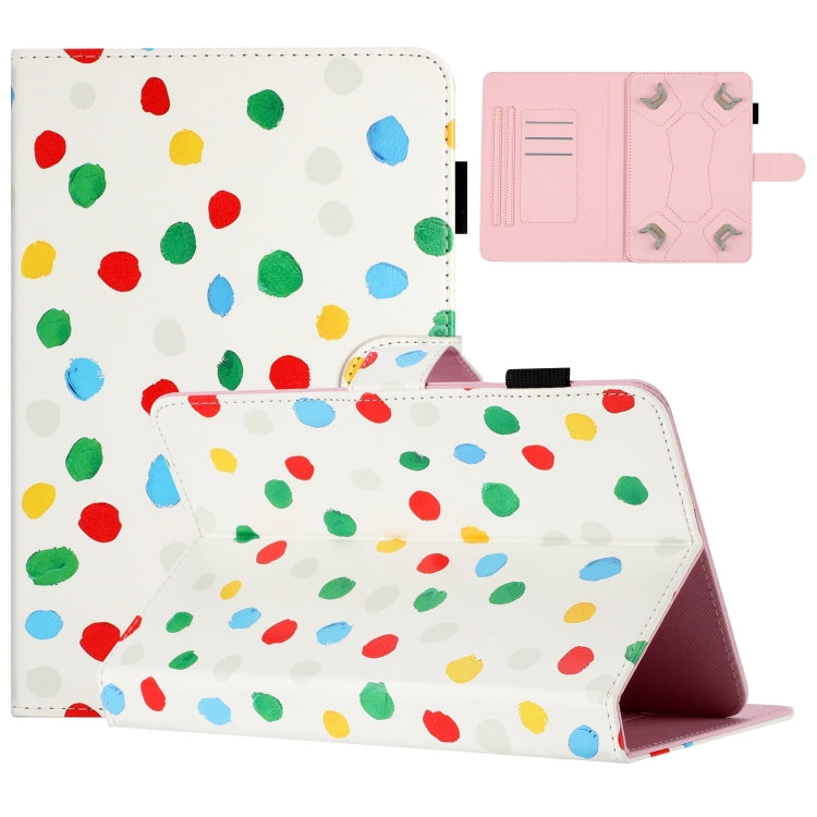 10 inch Dot Pattern Leather Tablet Case(White Colorful Dot) - 10 - 11 inch by PMC TechLife | Online Shopping South Africa | PMC TechLife | Buy Now Pay Later Mobicred