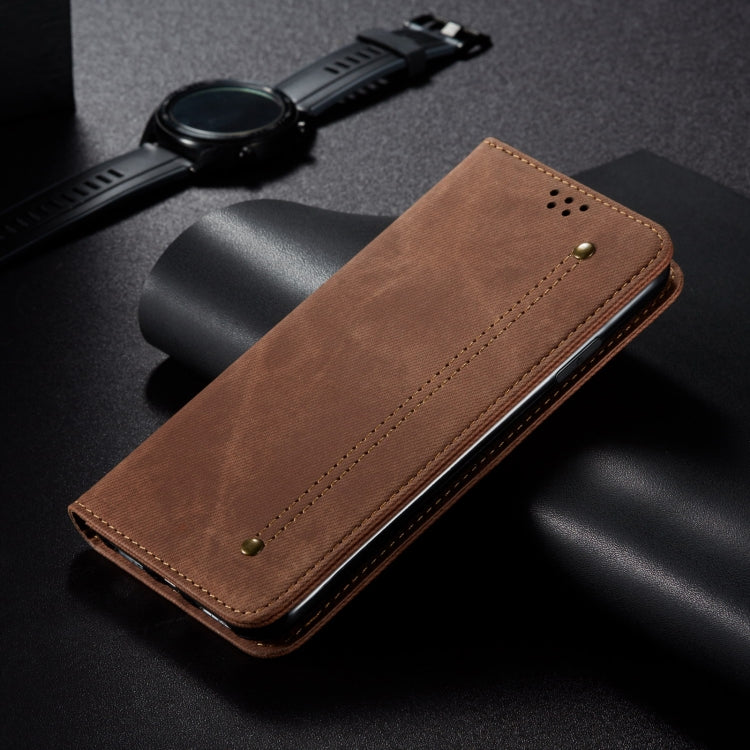 For Motorola Moto G35 Denim Texture Flip Leather Phone Case(Brown) - free shipping - PMC TechLife - Order now!