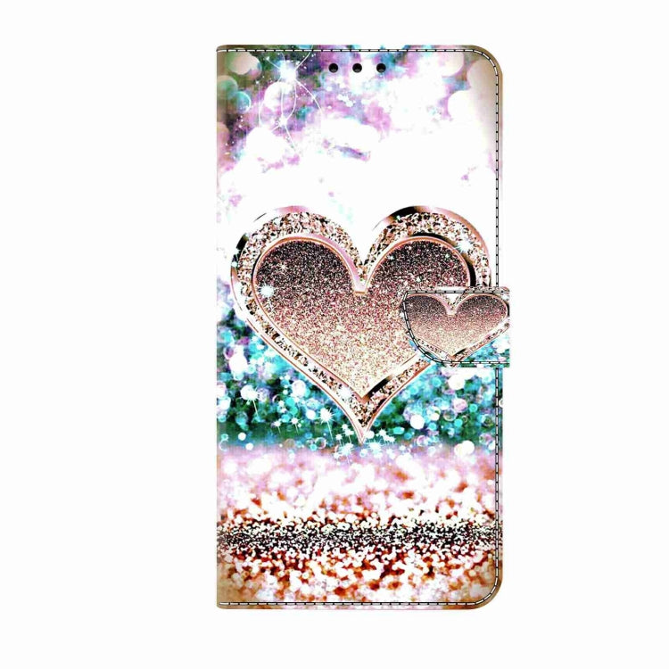 For Honor Magic5 Pro Crystal 3D Shockproof Protective Leather Phone Case(Pink Diamond Heart) - Honor Cases by PMC Jewellery | Online Shopping South Africa | PMC Jewellery | Buy Now Pay Later Mobicred