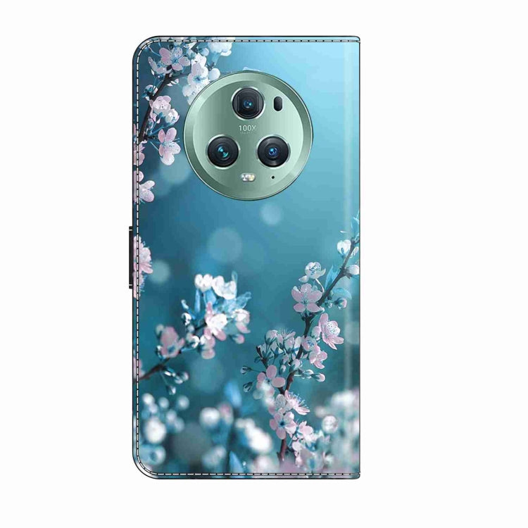 For Honor Magic5 Pro Crystal 3D Shockproof Protective Leather Phone Case(Plum Flower) - Honor Cases by PMC Jewellery | Online Shopping South Africa | PMC Jewellery | Buy Now Pay Later Mobicred