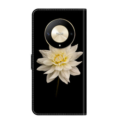 For Honor Magic6 Lite Crystal 3D Shockproof Protective Leather Phone Case(White Flower) - Honor Cases by PMC Jewellery | Online Shopping South Africa | PMC Jewellery | Buy Now Pay Later Mobicred