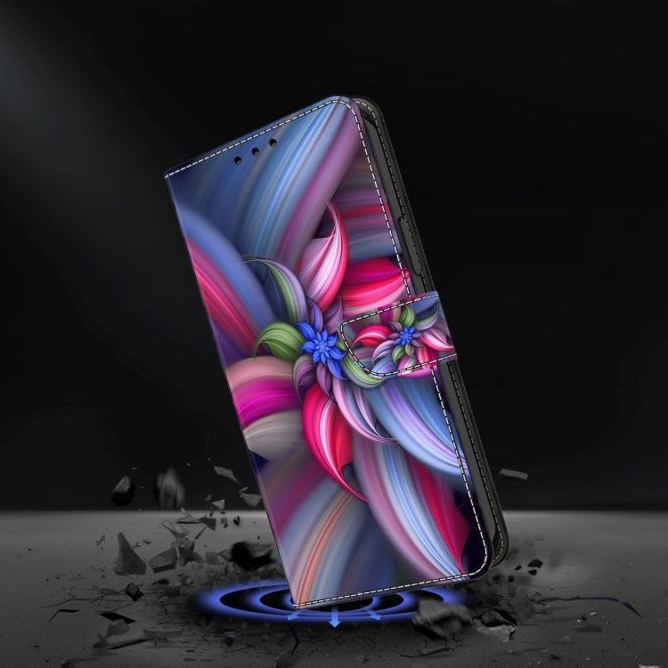 For Honor Magic6 Lite Crystal 3D Shockproof Protective Leather Phone Case(Colorful Flower) - Honor Cases by PMC TechLife | Online Shopping South Africa | PMC TechLife | Buy Now Pay Later Mobicred