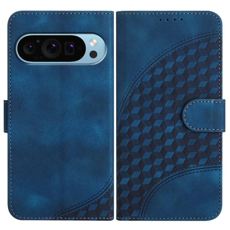 For Google Pixel 9 Pro YX0060 Elephant Head Embossed Phone Leather Case with Lanyard(Royal Blue) - Google Cases by PMC Jewellery | Online Shopping South Africa | PMC Jewellery | Buy Now Pay Later Mobicred