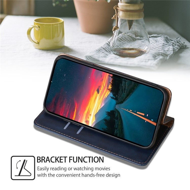 For Motorola Edge 5G 2024 Gloss Oil Solid Color Magnetic Leather Phone Case(Blue) - Motorola Cases by PMC Jewellery | Online Shopping South Africa | PMC Jewellery | Buy Now Pay Later Mobicred