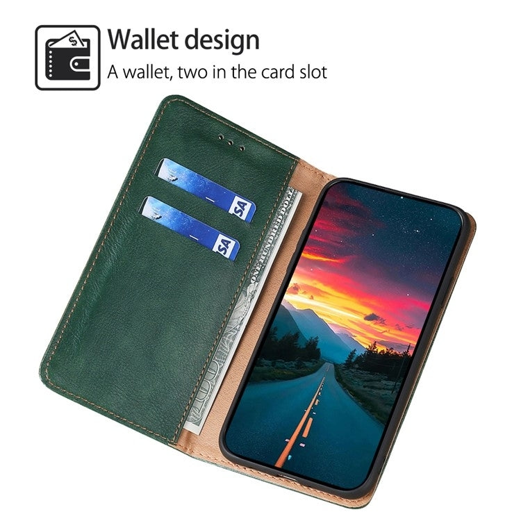 For Motorola Edge 5G 2024 Gloss Oil Solid Color Magnetic Leather Phone Case(Green) - Motorola Cases by PMC Jewellery | Online Shopping South Africa | PMC Jewellery | Buy Now Pay Later Mobicred