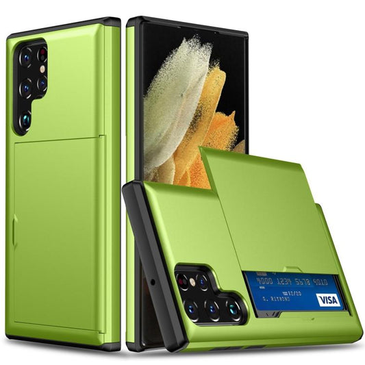 For Samsung Galaxy S25 Ultra 5G Shockproof Armor Phone Case with Card Slot(Green) - Galaxy S25 Ultra 5G Cases by PMC Jewellery | Online Shopping South Africa | PMC Jewellery | Buy Now Pay Later Mobicred