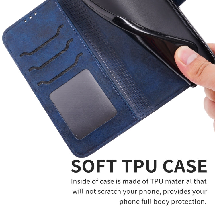 For Google Pixel 9 Pro Embossed Happy Cat Pattern Flip Leather Phone Case(Blue) - Google Cases by PMC TechLife | Online Shopping South Africa | PMC TechLife | Buy Now Pay Later Mobicred